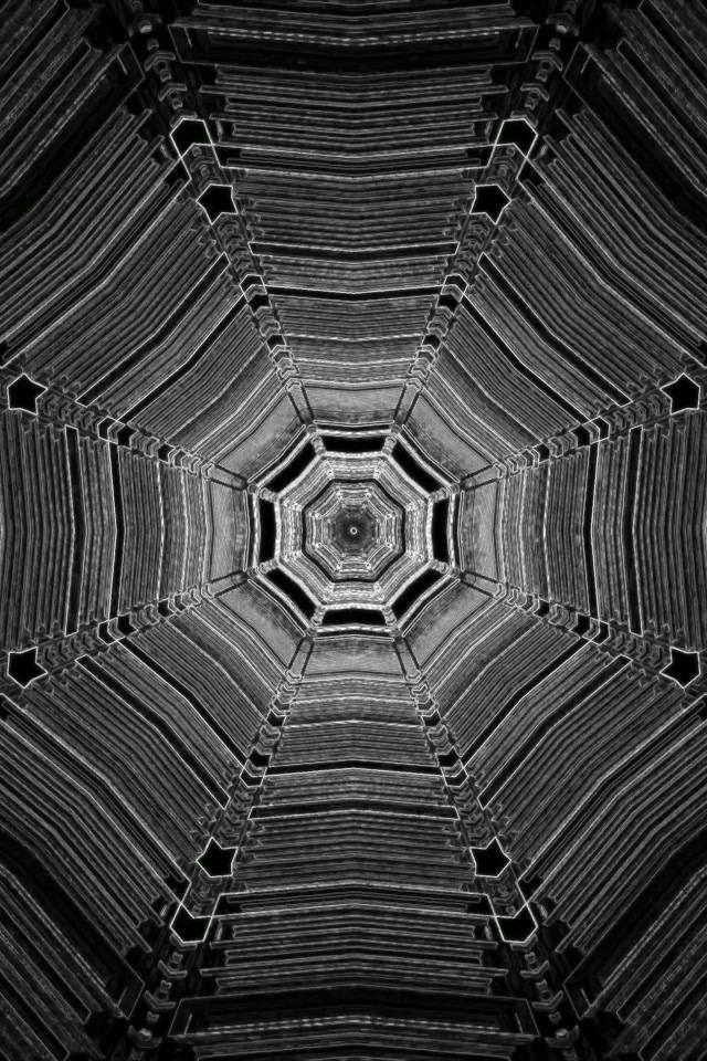 Sekizgen Neon Tunnel VJ Loop 60fps 2:3 Foto Portre Ekran Koruyucu