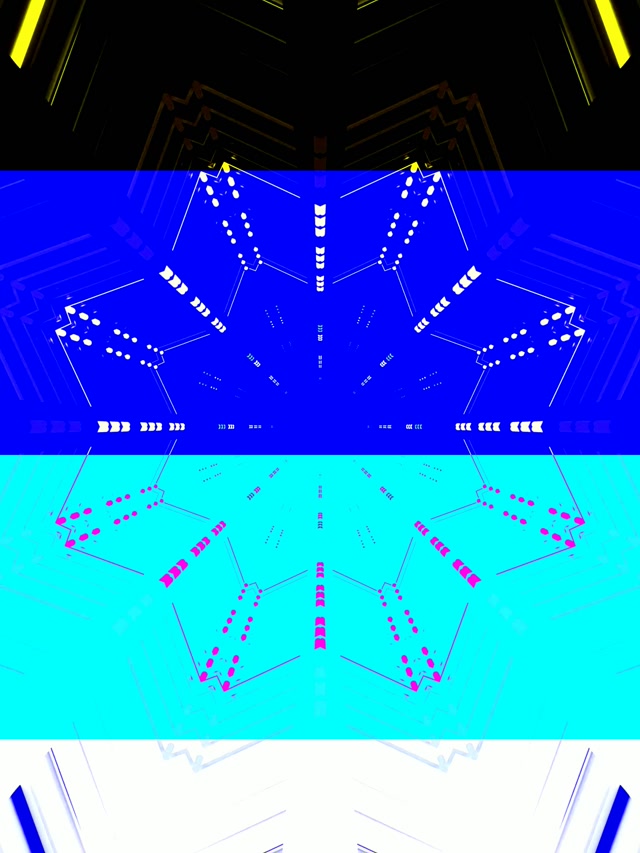Neon Tünel Zikzak Kaleidoskop VJ Loop 3:4 iPad Portrait 60fps Ekran Koruyucu