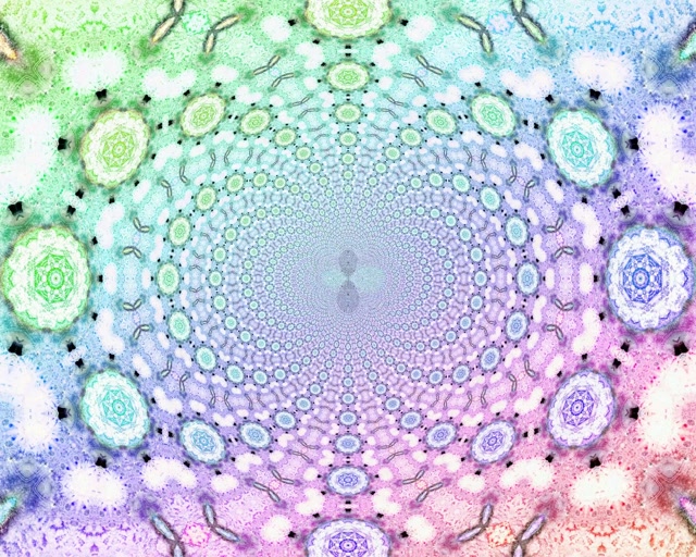 Neon Tünel Kaleidoskop Mandala VJ Loop 5:4 Industrial 60fps Ekran Koruyucu
