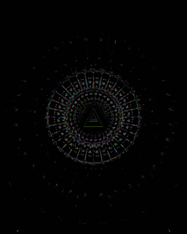 Neon Tunnel Concentric Triangles VJ Loop 4:5 Instagram 60fps Screensaver