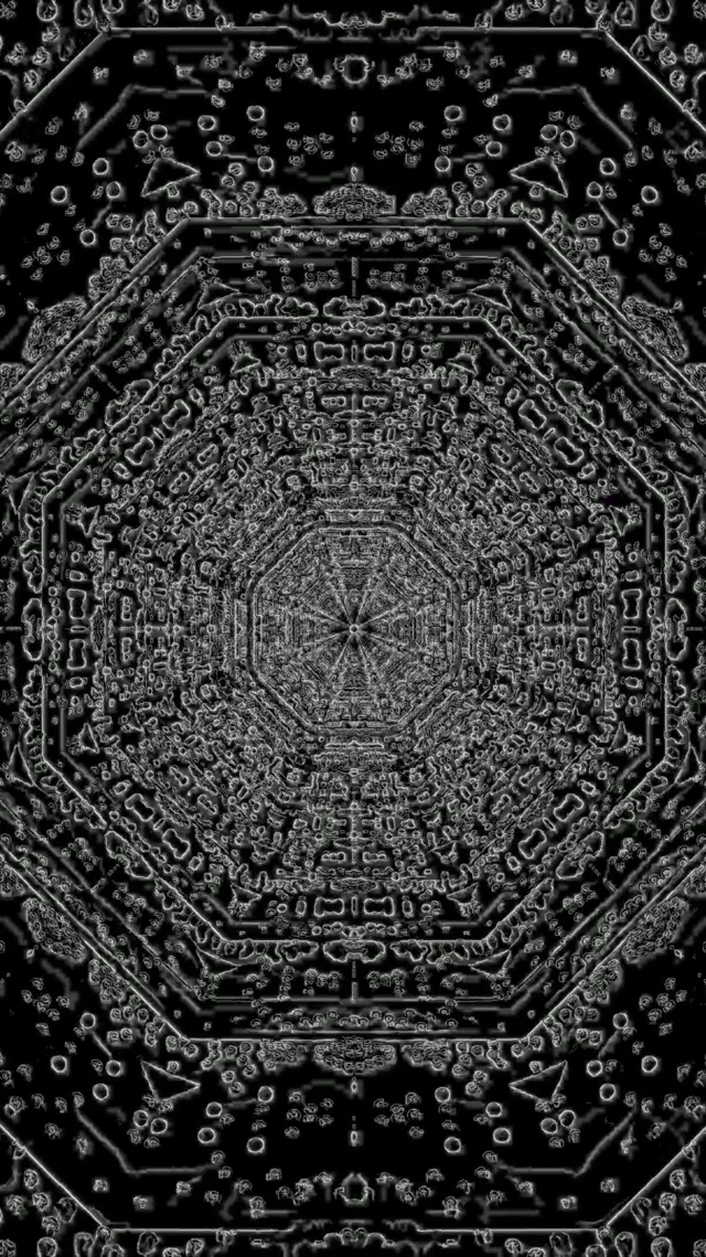 Koyu Sekizgen Neon Tünel Ekran Koruyucu 60fps 9:16 Reels VJ Loop PC