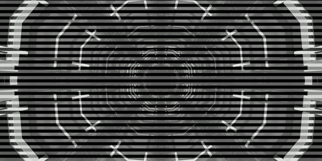 Neon Tünel Sekizgen Izgara VJ Loop 2:1 Univisium 60fps Ekran Koruyucu