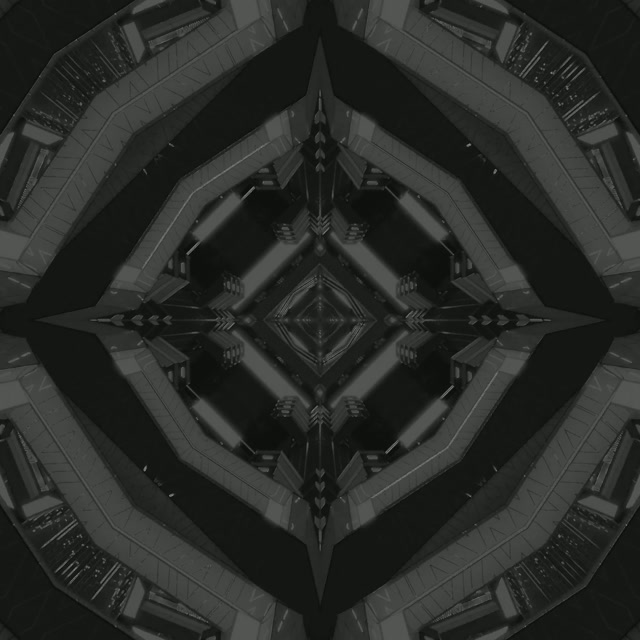 Neon Tünel Koyu Kaleidoskop Elmas VJLoops 1:1 Kare 60fps Ekran Koruyucu