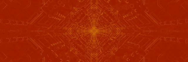 Neon Tüneli Kırmızı Altın Kaleidoskop Yıldız VJLoops 3:1 Üçlü Geniş 60fps Ekran Koruyucu