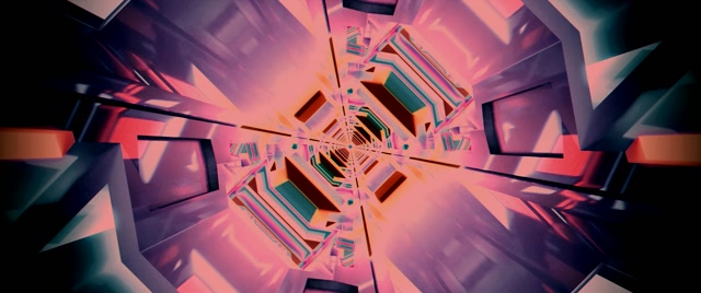 Neon Tünel Kaleidoskop Girdap VJ Loop 2.39:1 Cinemascope 60fps Ekran Koruyucu