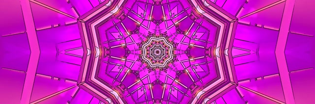 Neon Tünel Pembe Kaleidoskop Yıldız Vj Loop 3:1 Üçlü Geniş 60fps Ekran Koruyucu