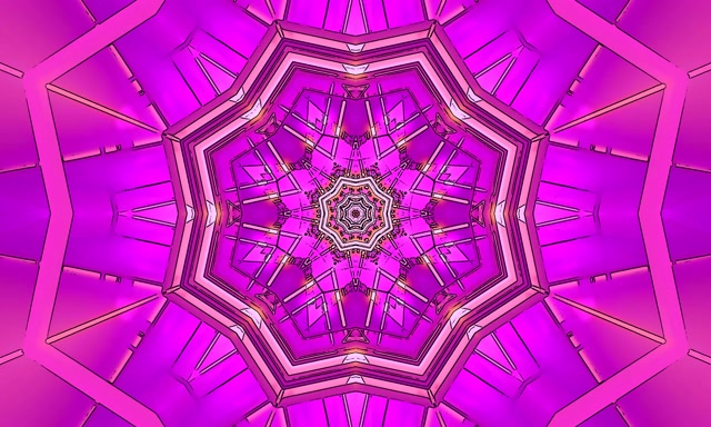 Neon Tünel Pembe Yıldız Kaleidoskop VJ Loop 5:3 Wide 60fps Ekran Koruyucu