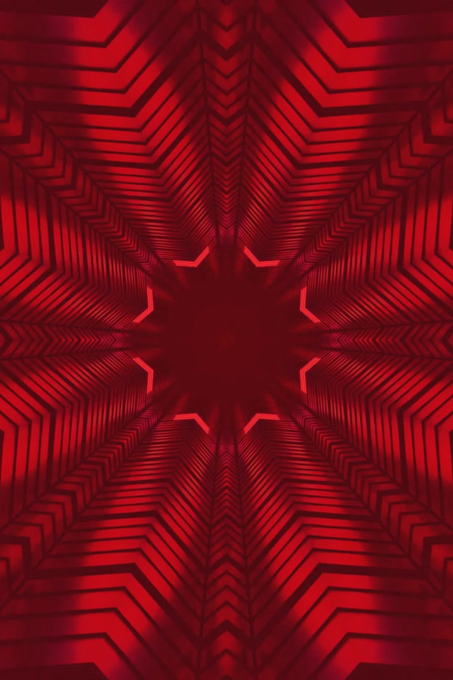 Kırmızı Kaleidoskop Ok Neon Tünel VJ Loop 2:3 Fotoğraf Dikey 60fps Ekran Koruyucu