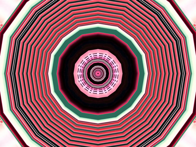 Neon Tünel Dönen Sekizgen Girdap Pembe Yeşil 4:3 Klasik 60fps Ekran Koruyucu VJLoops