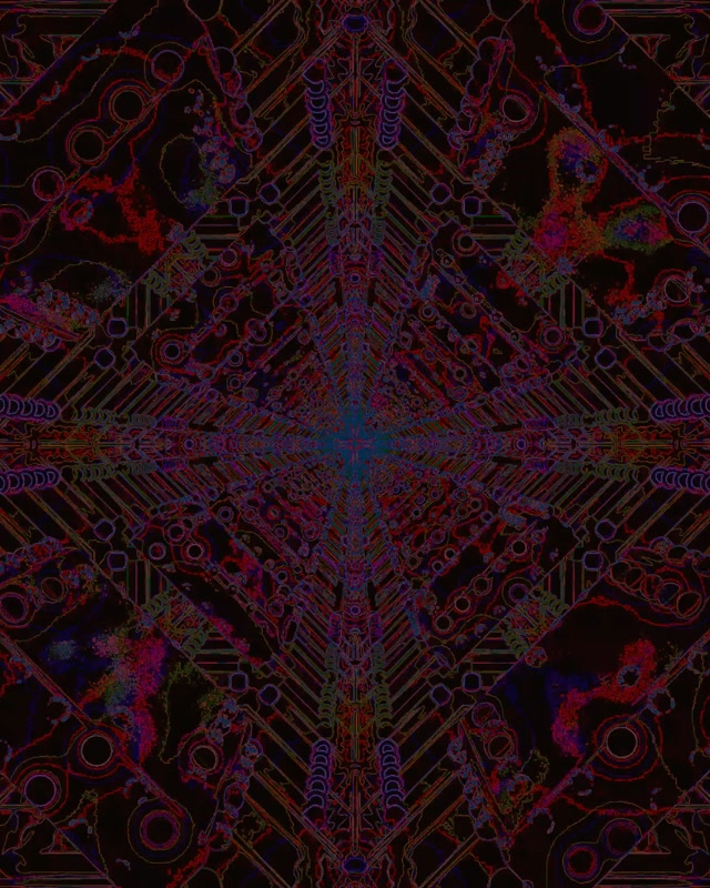 Neon Tünel Koyu Kırmızı Devre Kaleidoskop VJ Loop 4:5 Instagram 60fps Ekran Koruyucu