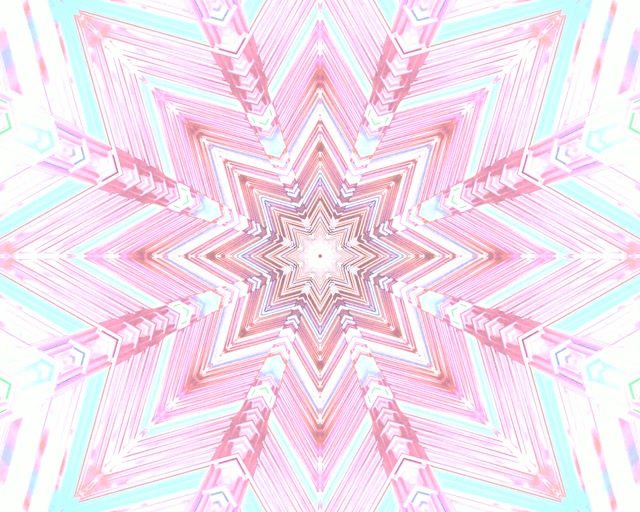 Neon Tünel Pembe Yıldız Kaleidoskop Vj Loop 5:4 industrial 60fps Ekran Koruyucu