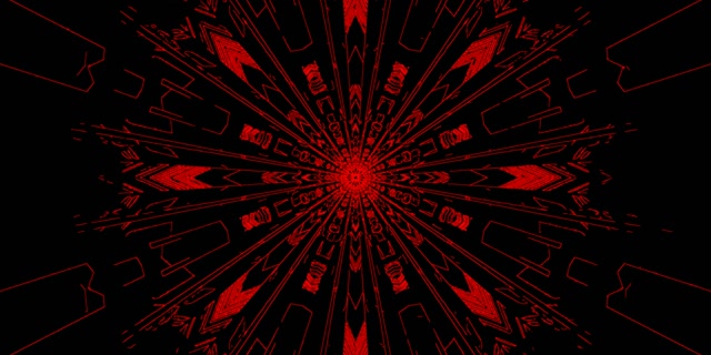 Neon Tünel Yeşil Kaleidoskop Patlaması VJ Loop 2:1 Univisium 60fps Ekran Koruyucu