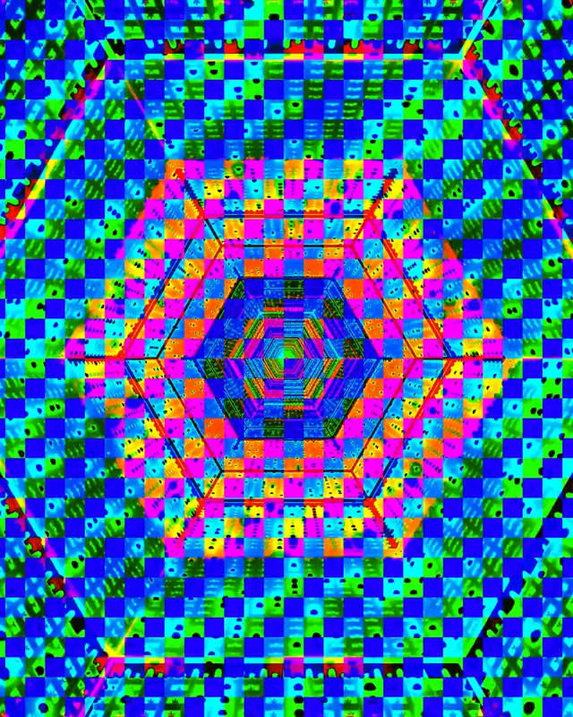 Neon Tüneli Altıgen Izgara VJLoops 4:5 Instagram 60fps Ekran Koruyucu