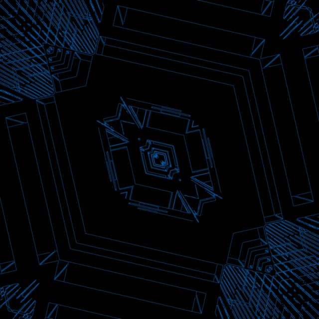 Mavi Neon Tünel Ekran Koruyucu 1:1 Kare 60fps VJ Loop PC Laptop