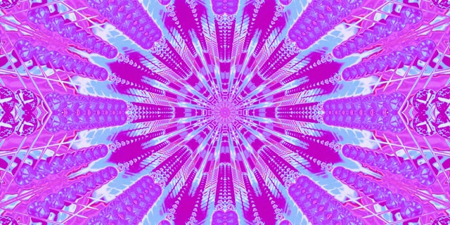 Neon Tüneli Kaleidoskop Patlaması VJ Loop 2:1 Univisium 60fps Ekran Koruyucu