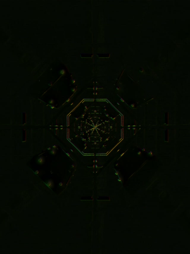 Neon Tunnel Spiraling Octagon Vortex 3:4 iPad Portrait 60fps VJ Loop Screensaver