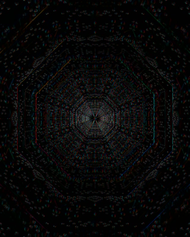 Neon Tunnel Spiraling Octagon Vortex 4:5 Instagram 60fps Screensaver VJ Loop