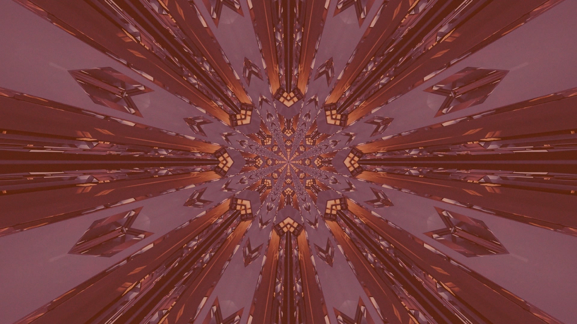 Red Neon Tunnel Mandala 4K UHD 60FPS Screensaver Motion Background