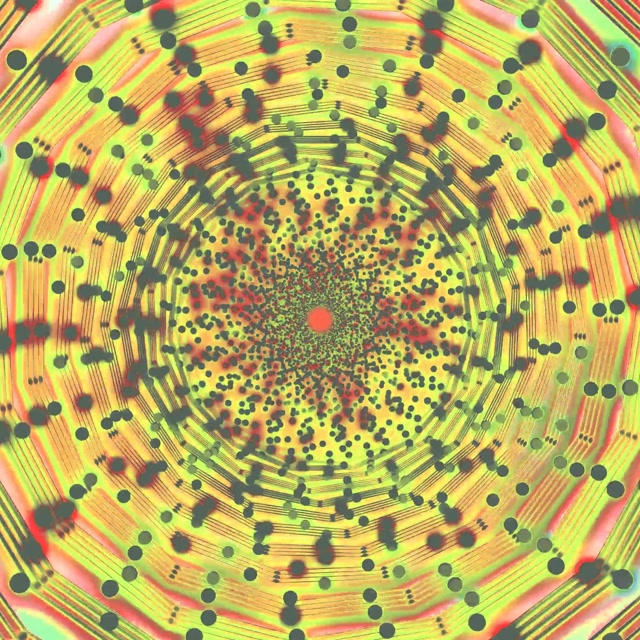 Neon Tünel Spiral Nokta Girdap Ekran Koruyucu Vj Loop 1:1 Kare 60fps