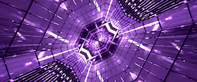 Mor Neon Tünel Ekran Koruyucu 60fps 2.39:1 Cinemascope VJ Loop