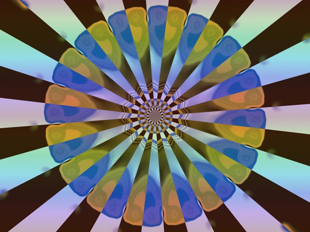 Kaleidoskop Kelebek Çiçeklenme Neon Tünel 4:3 Klasik 60fps Ekran Koruyucu VJ Loop