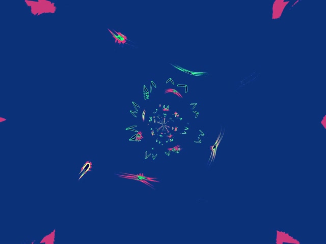 Neon Tünel Ekran Koruyucu 4:3 Klasik 60fps Mavi Pembe Spiral VJ Loop