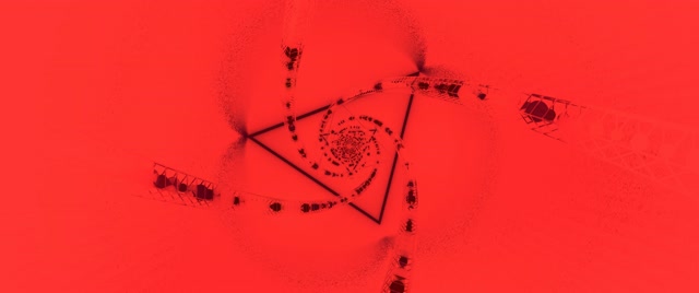 Neon Tünel Kırmızı Gamalı Haç Spiral Üçgen 2.39:1 Cinemascope 60fps Ekran Koruyucu VJLoops