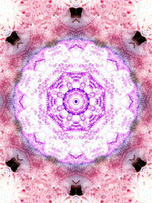 Pembe Mor Neon Tünel Mandala Ekran Koruyucu 3:4 iPad Dikey 60fps VJ Loop