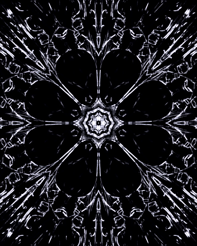 Siyah Beyaz Neon Tünel Kaleidoskop Ekran Koruyucu 60fps 4:5 Instagram VJ Loop