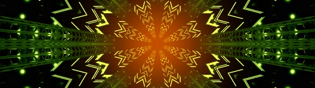 Neon Tüneli Kaleidoskop Patlaması VJ Loop 32:9 Süper Ultrawide 60fps Ekran Koruyucu