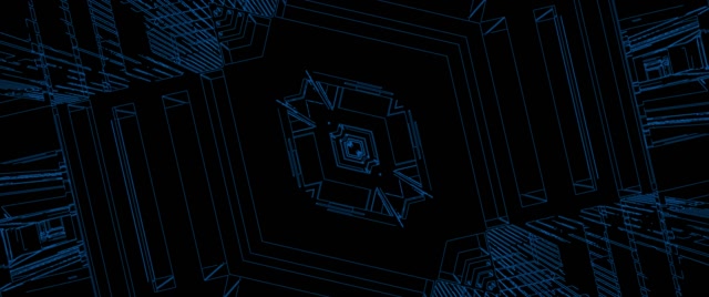 Mavi Neon Tünel Ekran Koruyucu 60fps 2.39:1 Cinemascope VJLoops PC Dizüstü