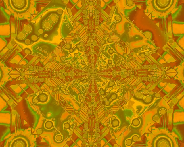 Neon Tüneli Altın Kaleidoscope VJLoops 5:4 industrial 60fps Ekran Koruyucu