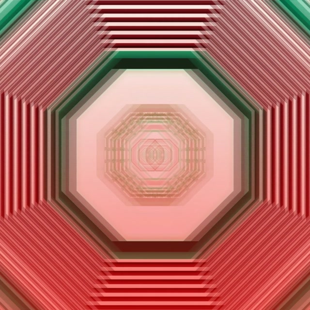 Neon Tunnel Octagonal Vortex 1:1 Square 60fps Screensaver VJ Loop