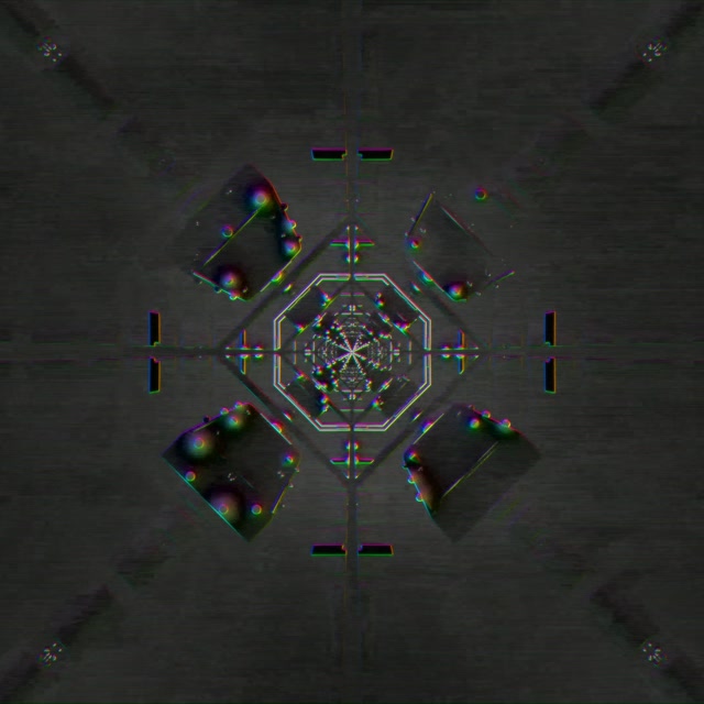 Neon Tunnel Kaleidoscope Vortex | 1:1 Square 60fps Screensaver Loop