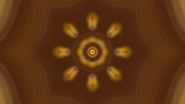 Golden neon tunnel 60fps with glowing orbs and concentric circles hypnotic...