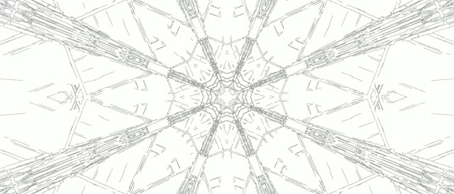 Неоновий тунель Fractal Star Burst VJ Loop 21:9 Ultrawide 60fps Screensaver