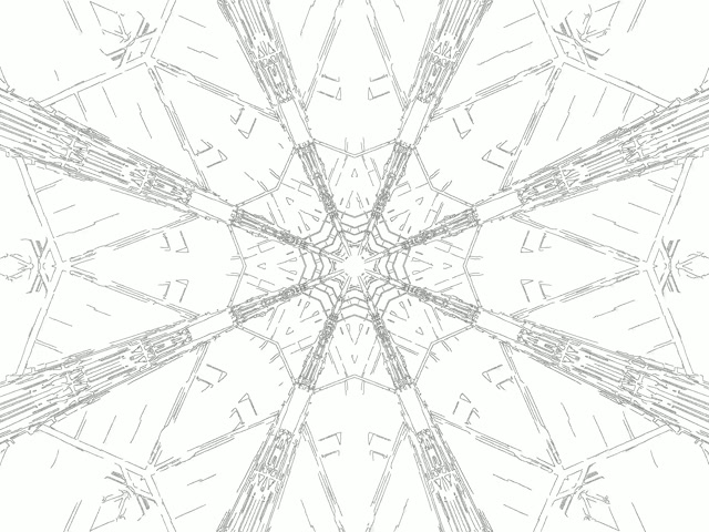 Неоновий тунель Fractal Snowflake Grid VJ Loop 4:3 Classic 60fps Screensaver