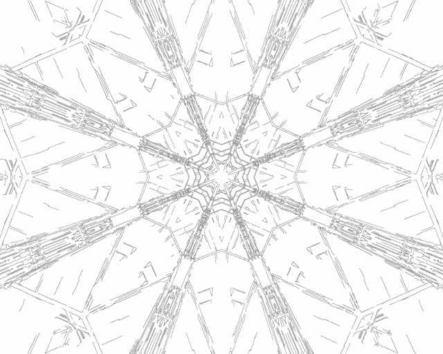 Neon Tunnel Gothic Arch Kaleidoscope 5:4 Industrial 60fps Screensaver Vj Loop