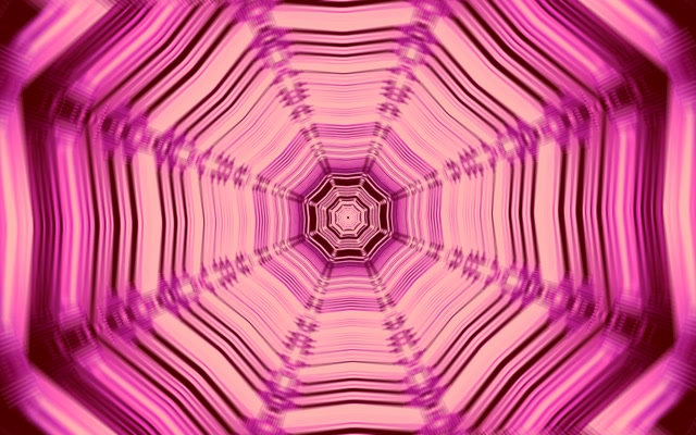 Неоновий Тунель Рожевий Восьмигранник Вортекс VJ Loop 60fps 16:10 Macbook Screensaver