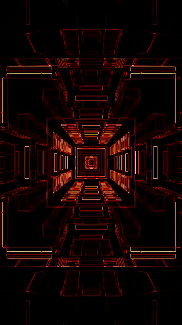 Neon Tunnel VJ Loop 9:16 Reels 60fps Screensaver Infinite Corridor