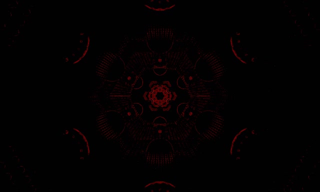 Червоний фрактальний калейдоскоп неоновий тунель Vj Loop 5:3 Wide 60fps заставка