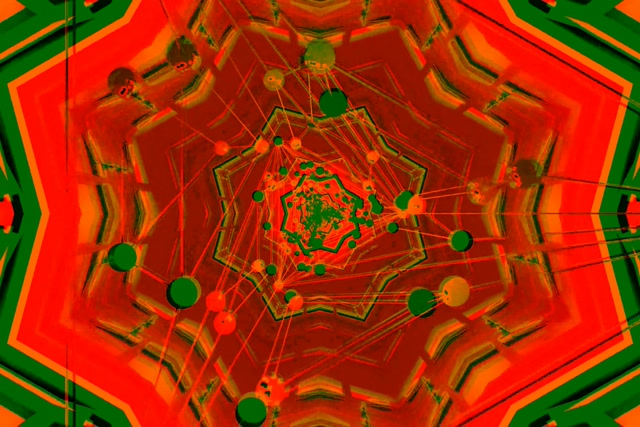 Neon Tunnel Kaleidoscope Vortex 3:2 Surface 60fps Screensaver Loop
