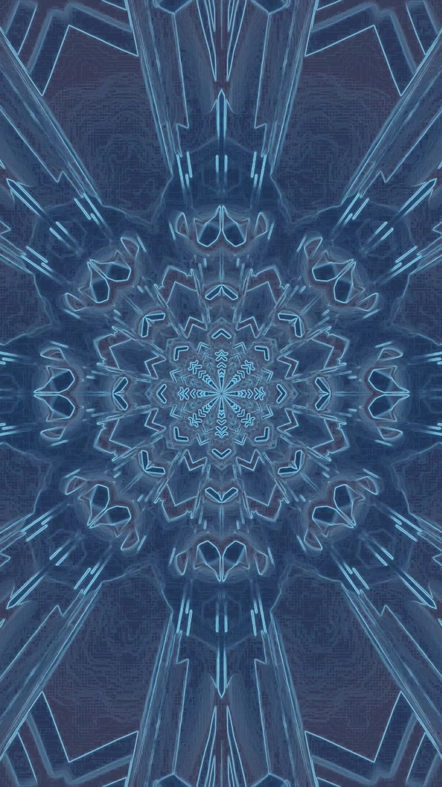 Fractal Kaleidoscope Neon Tunnel - 9:16 reels 60fps VJ Loop Screensaver