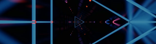 Neon Tunnel VJ Loop 32:9 Ultrawide 60fps Screensaver Triangular Vortex