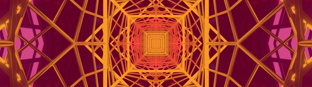 Neon Tunnel Pulsating Square Vortex 32:9 Ultrawide 60fps VJ Loop Screensaver