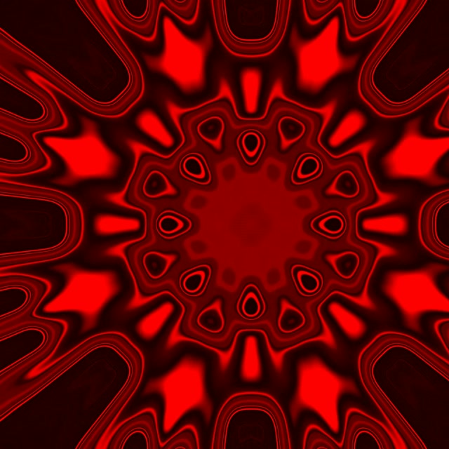 Vj loop Neon Tunnel Red Mandala Burst 1:1 Square 60fps Screensaver