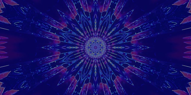Hầm Neon Kaleidoscope Burst VJ Loop 2:1 Univisium 60fps Màn Hình Chờ