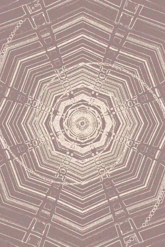 Hầm Neon Mê Cung Bát Giác Loop | 2:3 Photo Portrait 60fps Screensaver VJ Loop