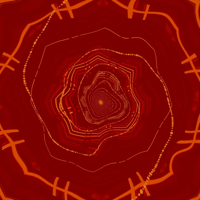 Neon Tunnel Octagon Vortex VJ Loop 1:1 Square 60fps Screensaver