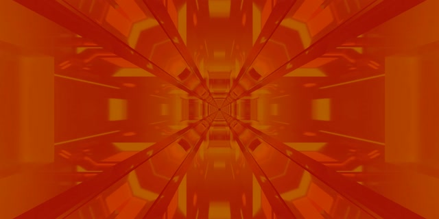 Golden Neon Tunnel VJ Loop 2:1 Univisium 60fps Screensaver Mirrored Corridor